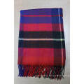 Wool and Cashmere Blended Plaid Shawls